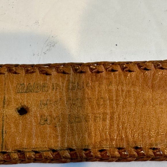 Guatemala Belt Leather Art Embossed Artisan Embroidery People Handcraft Size 28 - Picture 6 of 9